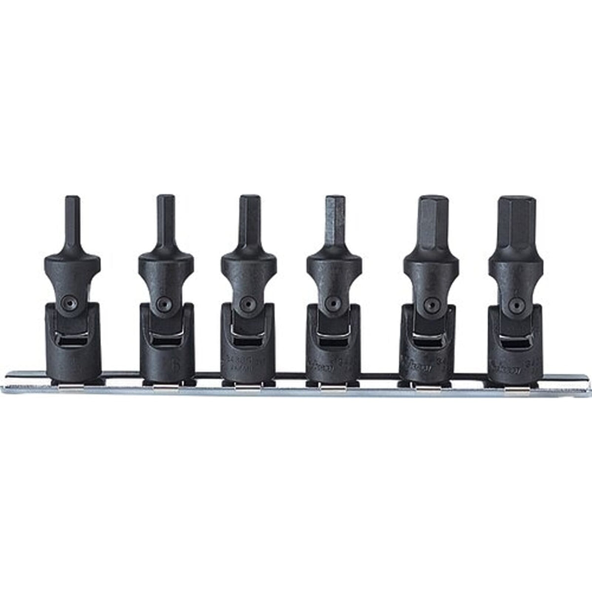 Koken RS3430M/6 Universal Socket Set On Rail 6pc 3/8"Dr 5-12mm