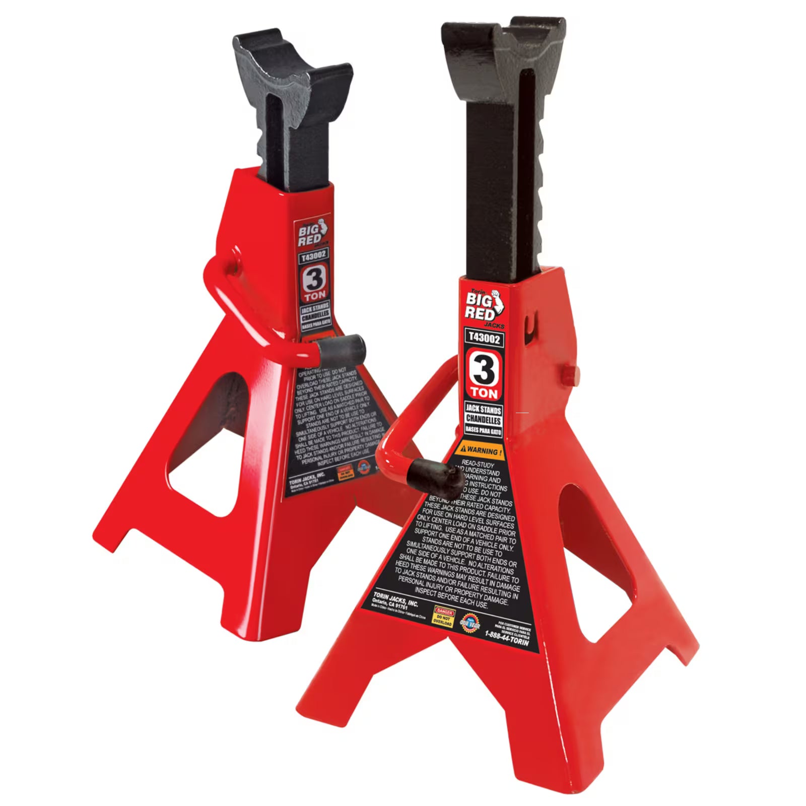Torin - Big Red T43001 Axle Stand (1Pr) 3 Ton - END OF LINE (BRAND NEW)