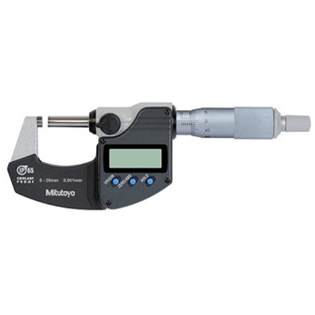 Mitutoyo Digimatic Micrometer 0-25mm Ratchet Thimble IP65 Coolant Proof