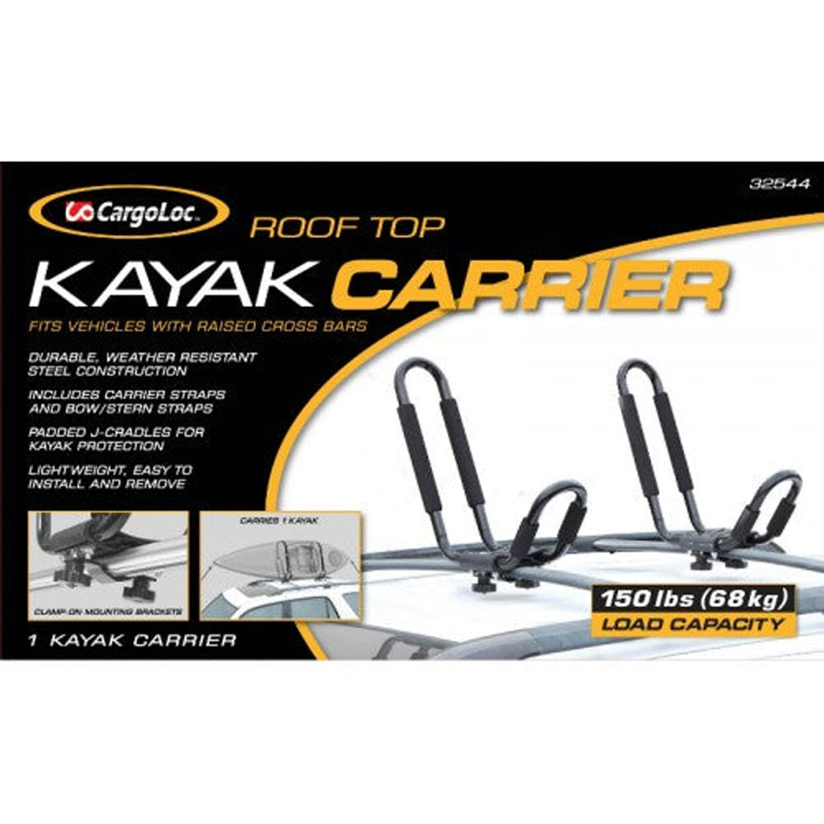 Cargoloc Kayak Carrier for Vehicle Rooftop *** END OF LINE - BRAND NEW ***
