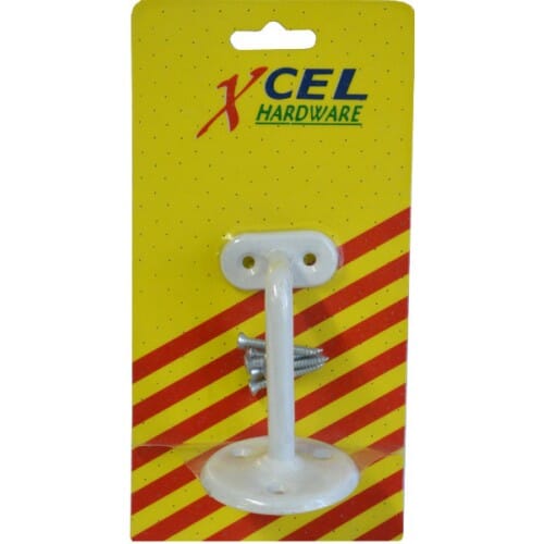 Xcel Handrail Bracket - White Powder Coated 75mm Carded