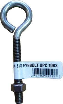 Hindley Eye Bolt & Nut - Zinc Plated