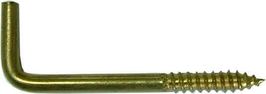 Hindley Screw Hook - Solid Brass Square