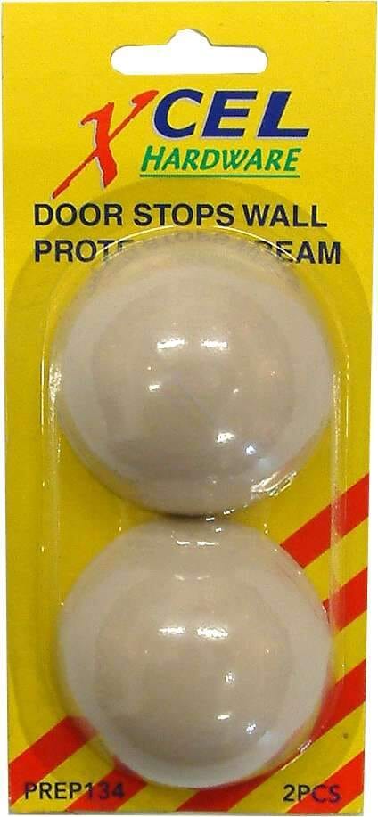 Xcel Door Stops - Wall Protector Stick-on Cream 2-pce Carded