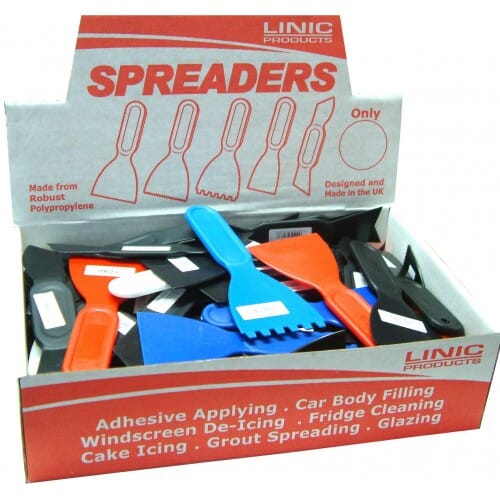 Linic Plastic Spreaders - Assorted Box 100-pce