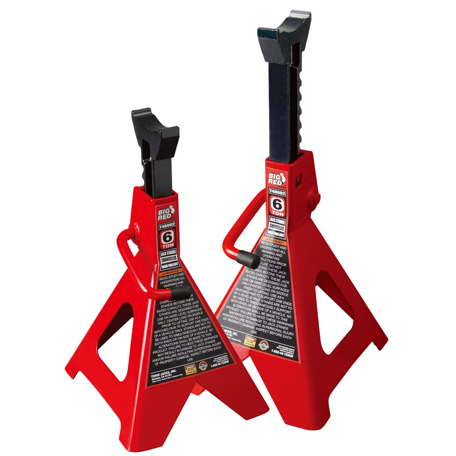 Torin - Big Red T46002 Axle Stand (1Pr) 6 Ton - END OF LINE (BRAND NEW)