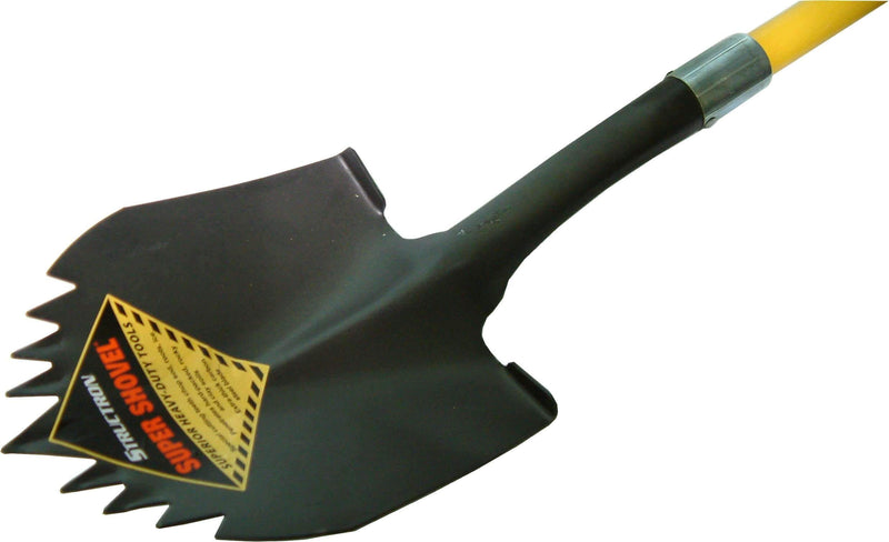 Structron Super Shovel Long Fibreglass Handle with Cutting Teeth Blade