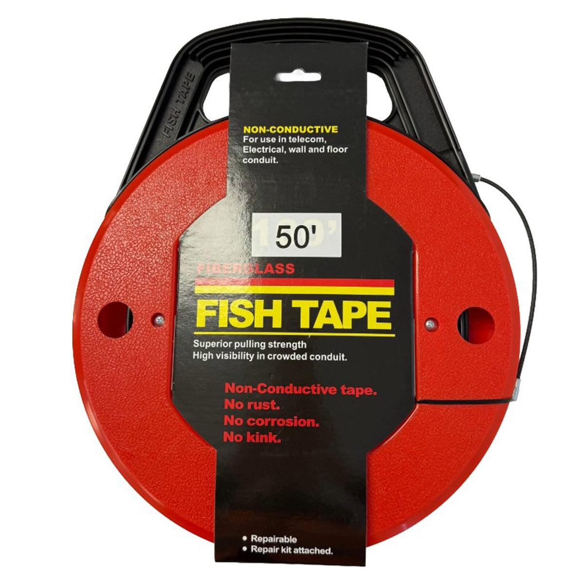 Sam Rock 0305FAH Fish Tape Fibreglass 15metre (With winder case)
