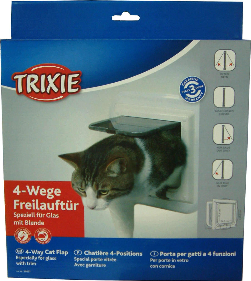 Trixie Pet Door - 4 Way White